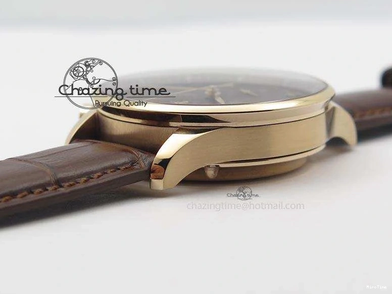 MIROTIME 0414 Portuguese IW371415 ZF 1:1 Best Edition RG Black dial On Brown Leather Strap A Modern 7286